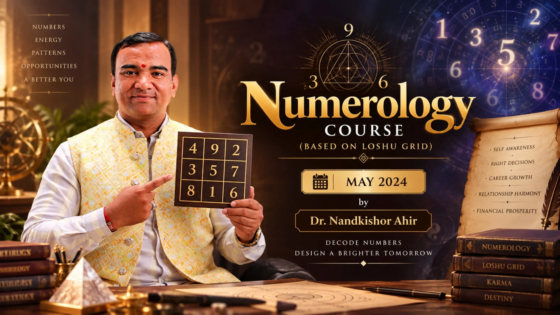 Numerology Course Based On Loshu Grid (May 2024) (Pre-Recorded Sessions)