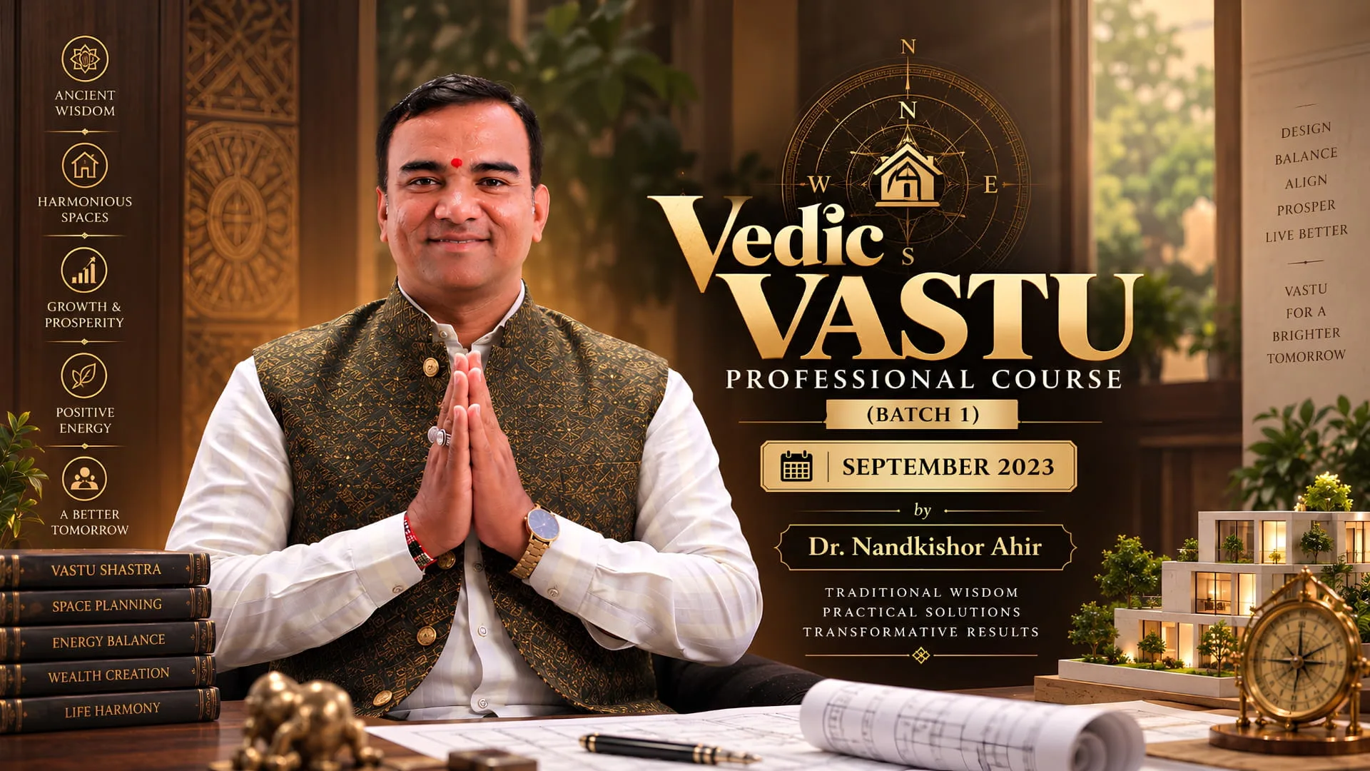 Vedic Vastu Professional Course (Batch 1) (Sep 2023) (Pre-Recorded Sessions)
